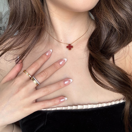 Femme Fatale chrome French tip press-on nails by Glowie by Her