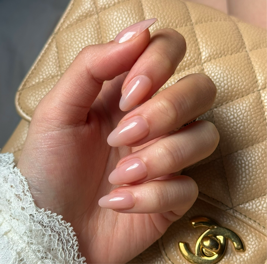 Blush pinky nude press-on nails by Glowie by Her