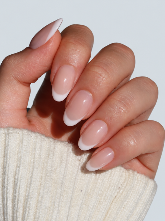 Ariana 3D gel French tip press-on nails by Glowie by Her