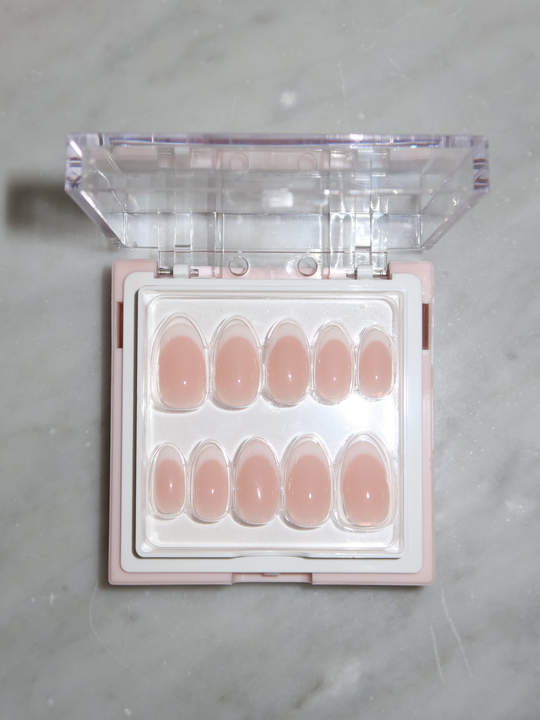 Ariana 3D gel French tip press-on nails by Glowie by Her