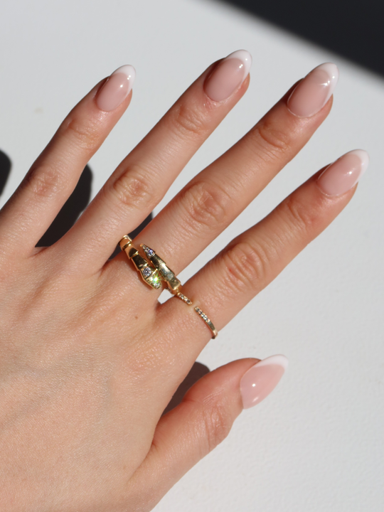 Ariana 3D gel French tip press-on nails by Glowie by Her