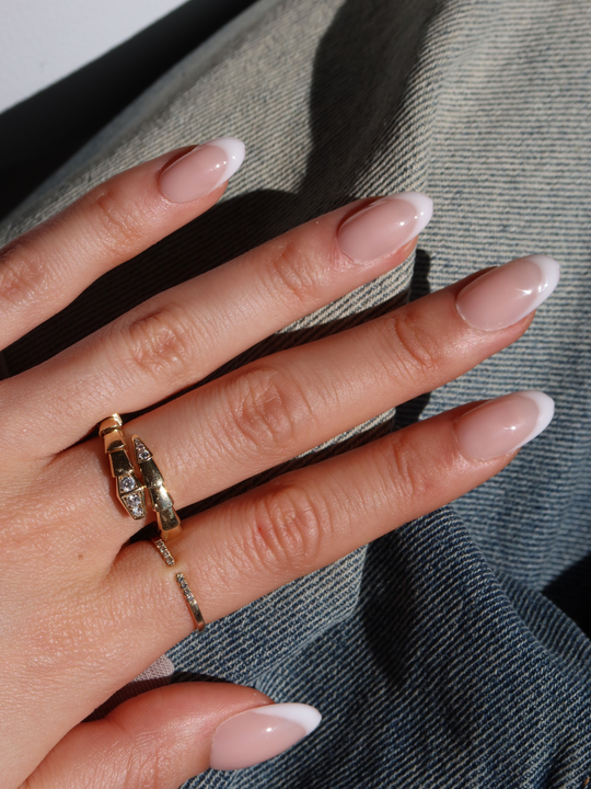 Ariana 3D gel French tip press-on nails by Glowie by Her