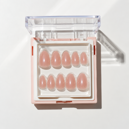 Hailey short glazed chrome press-on nails by Glowie by Her