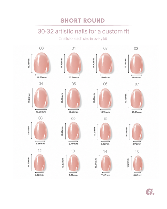 Hailey short glazed chrome press-on nails by Glowie by Her
