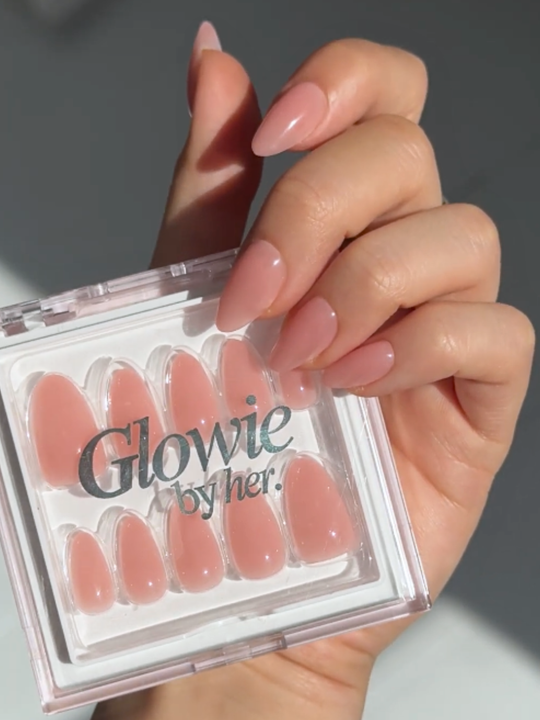 Peachy jelly press-on nails by Glowie by Her