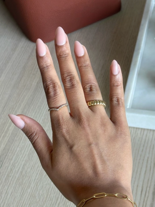 Send Nude baby pink press-on nails by Glowie by Her