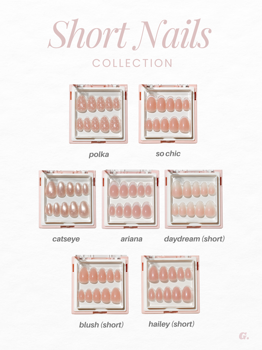 Short Nails Collection press-on nail bundle by Glowie by Her