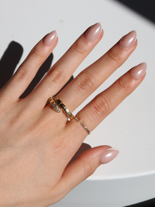 So Chic chrome French tip press-on nails by Glowie by Her