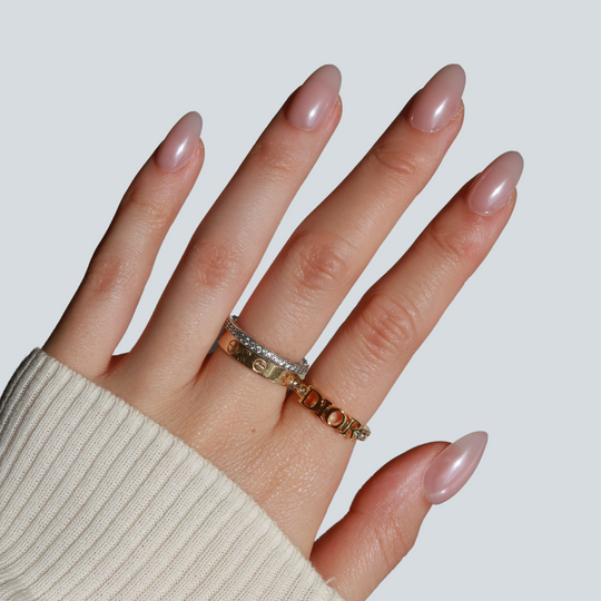 Strawberry Glaze oval press-on nails by Glowie by Her