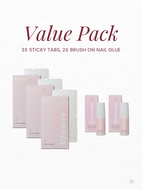 Glowie Value Pack 1 with nail glue and sticky tabs by Glowie by Her