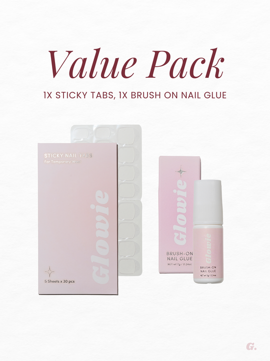 Glowie Value Pack 2 with nail glue and sticky tabs by Glowie by Her